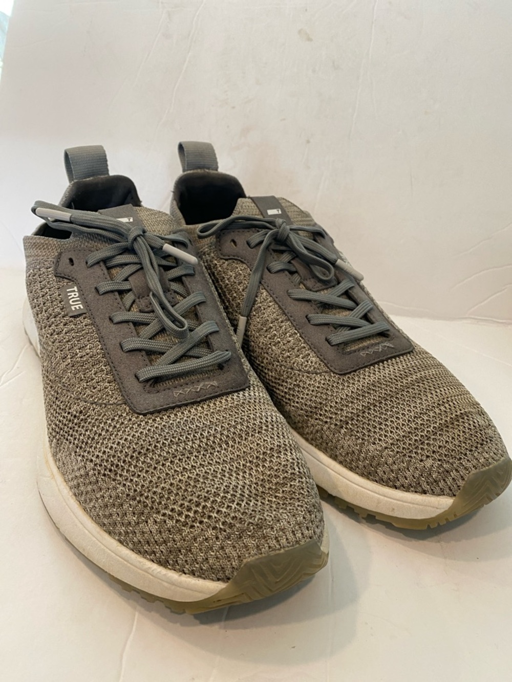 True Linkswear Men's All Day Knit 3 Golf Shoes Grey/Olive Green